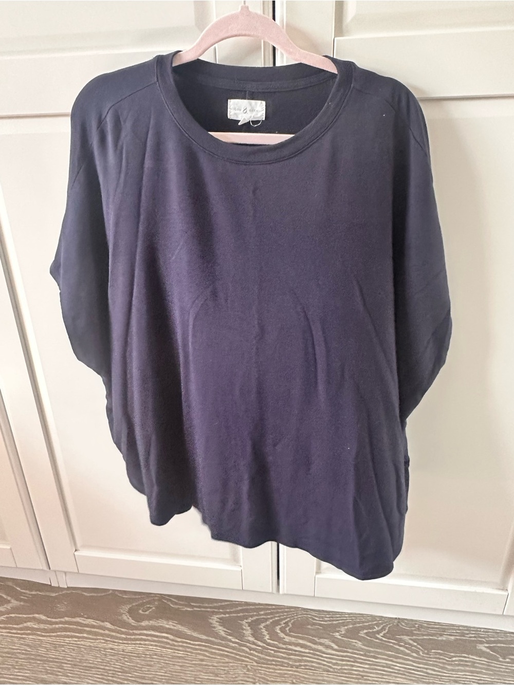 Lou & Grey Oversized Navy Blue Dolman Tee Size Medium